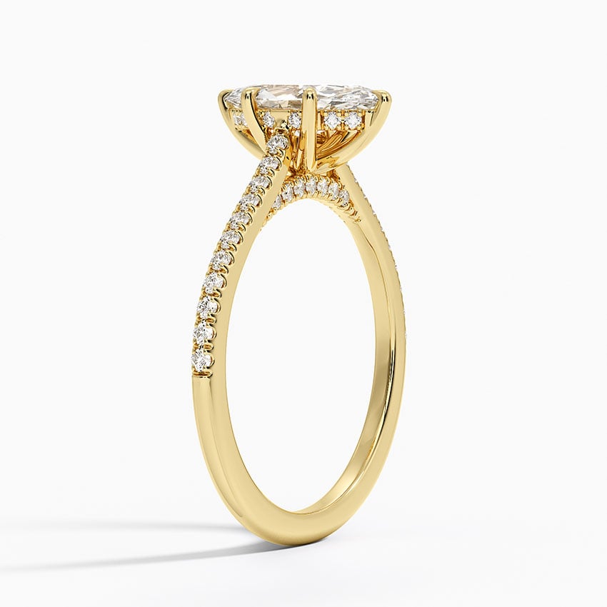 Luxe Dawn Diamond Ring Yellow Gold 18k Marquise Engagement Ring