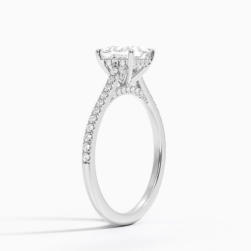 Luxe Dawn Diamond Ring Platinum Princess Engagement Ring