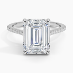 Luxe Dawn Diamond Ring Platinum Emerald Engagement Ring