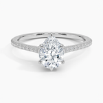 Luxe Dawn Diamond Ring Platinum Pear Engagement Ring