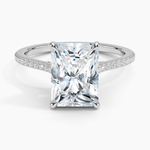 Luxe Dawn Diamond Ring Platinum Radiant Engagement Ring