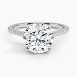 Luxe Dawn Diamond Ring Platinum Round Engagement Ring