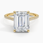 Luxe Dawn Diamond Ring Yellow Gold 18k Emerald Engagement Ring