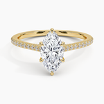 Luxe Dawn Diamond Ring Yellow Gold 18k Marquise Engagement Ring