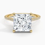 Luxe Dawn Diamond Ring Yellow Gold 18k Princess Engagement Ring