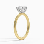Mixed Metal Lumiere Diamond Ring Yellow Gold 18k Pear Engagement Ring