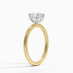 Mixed Metal Lumiere Diamond Ring Yellow Gold 18k Round Engagement Ring