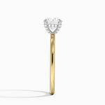 Mixed Metal Lumiere Diamond Ring Yellow Gold 18k Round Engagement Ring
