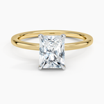 Mixed Metal Lumiere Diamond Ring White Gold 18k Radiant Engagement Ring