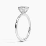 Lumiere 1.5mm Diamond Ring Platinum Asscher Engagement Ring