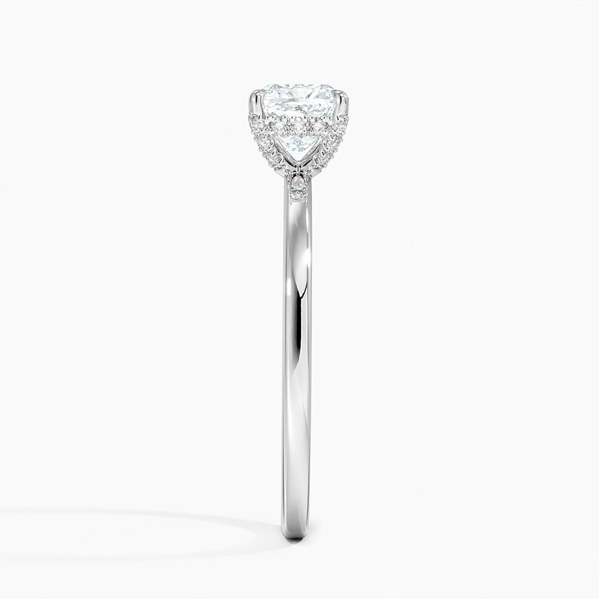 Lumiere 1.5mm Diamond Ring Platinum Cushion Engagement Ring