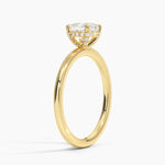 Lumiere 1.5mm Diamond Ring Yellow Gold 18k Cushion Engagement Ring