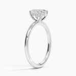 Lumiere 1.5mm Diamond Ring Platinum Oval Engagement Ring
