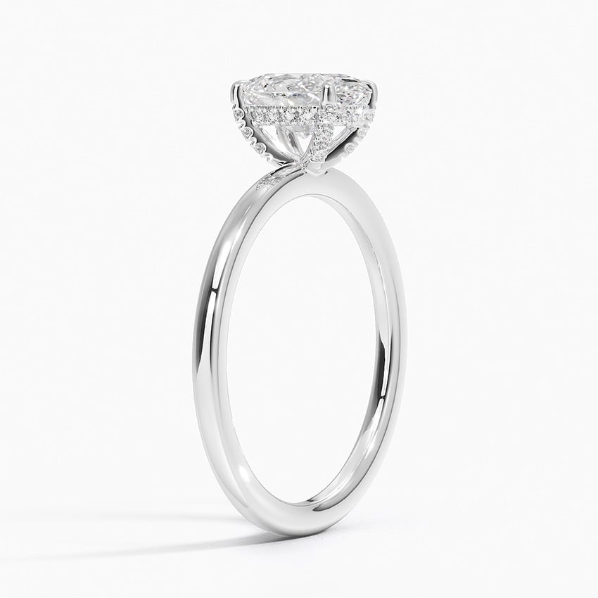 Lumiere 1.5mm Diamond Ring Platinum Oval Engagement Ring