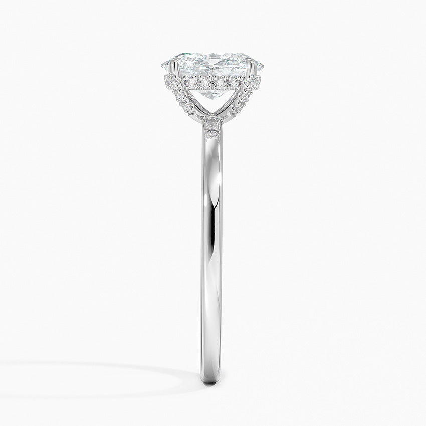Lumiere 1.5mm Diamond Ring Platinum Oval Engagement Ring
