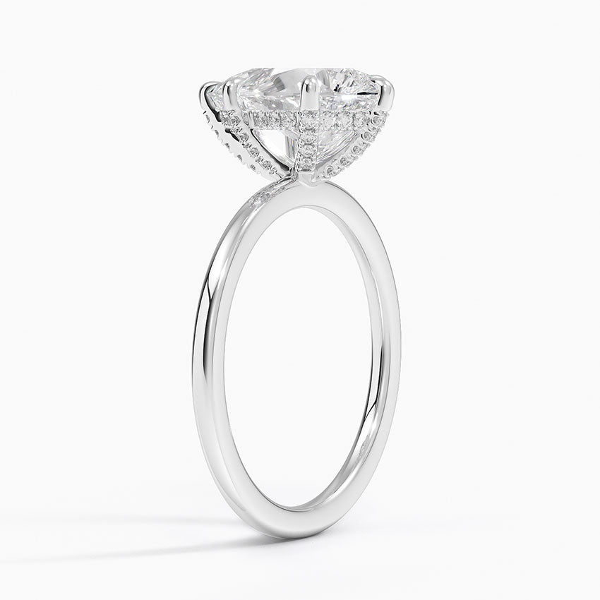 Lumiere 1.5mm Diamond Ring Platinum Pear Engagement Ring