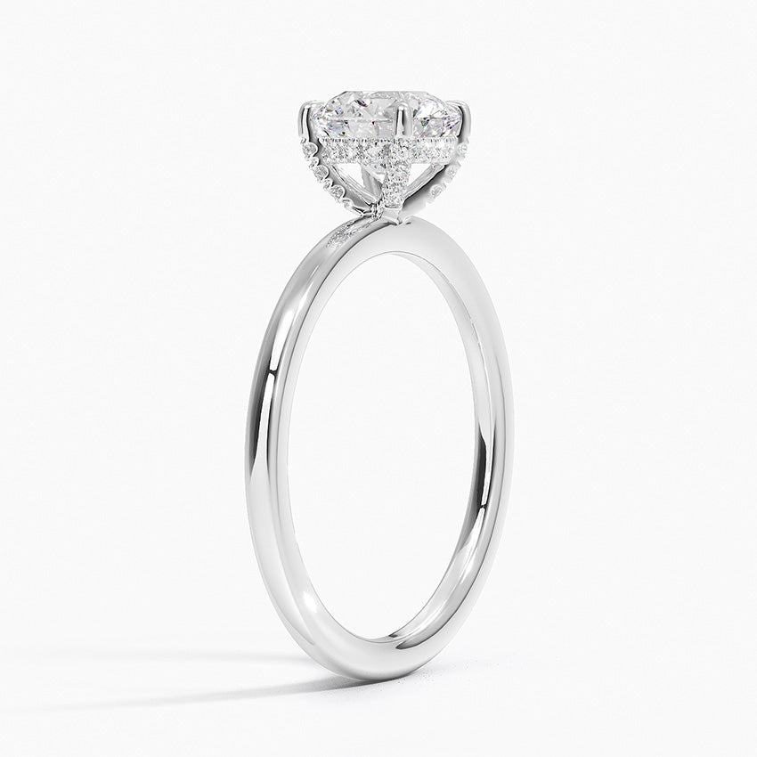 Lumiere 1.5mm Diamond Ring Platinum Round Engagement Ring