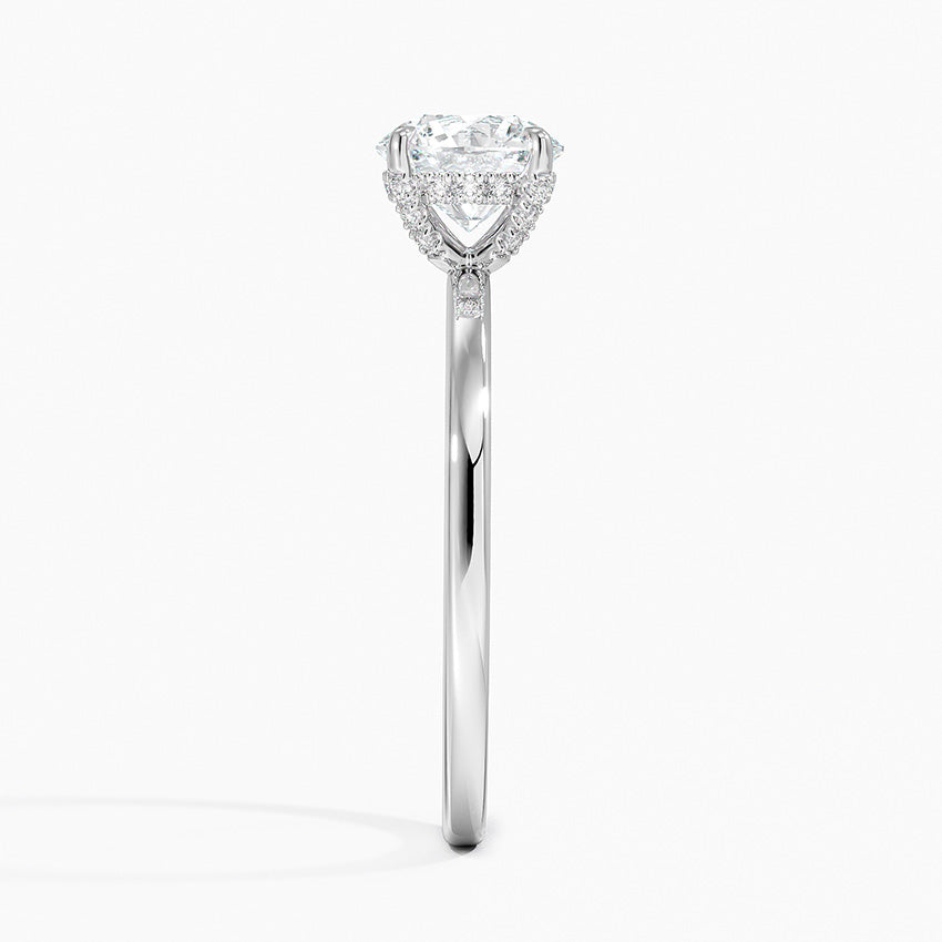 Lumiere 1.5mm Diamond Ring Platinum Round Engagement Ring