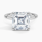 Lumiere 1.5mm Diamond Ring Platinum Asscher Engagement Ring