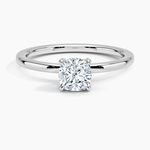 Lumiere 1.5mm Diamond Ring Platinum Cushion Engagement Ring