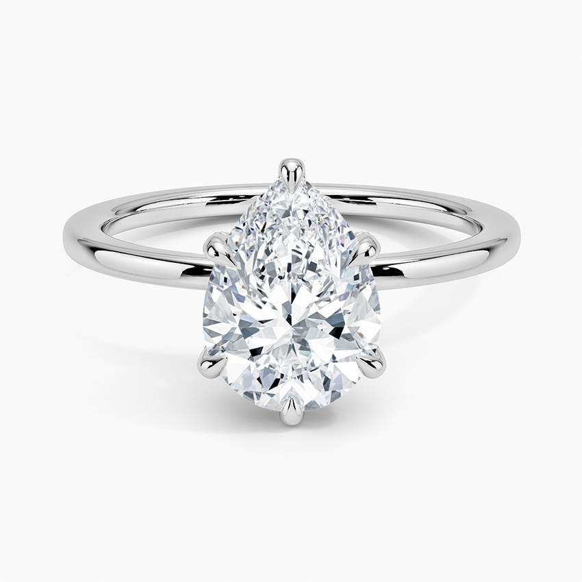 Lumiere 1.5mm Diamond Ring Platinum Pear Engagement Ring