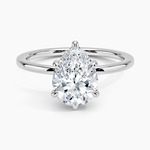 Lumiere 1.5mm Diamond Ring Platinum Pear Engagement Ring