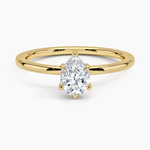 Lumiere 1.5mm Diamond Ring Yellow Gold 18k Pear Engagement Ring