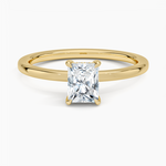 Lumiere 1.5mm Diamond Ring Yellow Gold 18k Radiant Engagement Ring