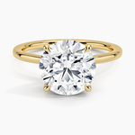 Lumiere 1.5mm Diamond Ring Yellow Gold 18k Round Engagement Ring