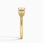 Rhiannon Emerald Cut Three Stone Diamond Ring (1/2 ct. tw.) Yellow Gold 18k Cushion Engagement Ring