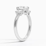 Rhiannon Emerald Cut Three Stone Diamond Ring (1/2 ct. tw.) Platinum Pear Engagement Ring