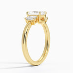 Rhiannon Emerald Cut Three Stone Diamond Ring (1/2 ct. tw.) Yellow Gold 18k Radiant Engagement Ring