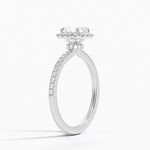 Waverly Hidden Halo Diamond Ring Platinum Cushion Engagement Ring