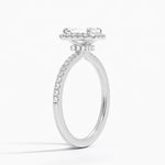 Waverly Hidden Halo Diamond Ring Platinum Emerald Engagement Ring