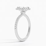Waverly Hidden Halo Diamond Ring Platinum Marquise Engagement Ring