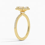 Waverly Hidden Halo Diamond Ring Yellow Gold 18k Marquise Engagement Ring