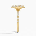 Waverly Hidden Halo Diamond Ring Yellow Gold 18k Marquise Engagement Ring