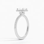 Waverly Hidden Halo Diamond Ring Platinum Princess Engagement Ring