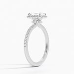 Waverly Hidden Halo Diamond Ring Platinum Radiant Engagement Ring