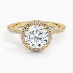 Waverly Hidden Halo Diamond Ring Yellow Gold 18k Round Engagement Ring