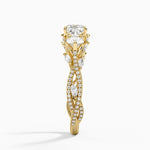 Luxe Secret Garden Three Stone Diamond Ring (1 ct. tw.) Yellow Gold 18k Cushion Engagement Ring