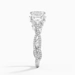 Luxe Secret Garden Three Stone Diamond Ring (1 ct. tw.) Platinum Emerald Engagement Ring