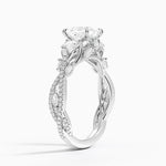 Luxe Secret Garden Three Stone Diamond Ring (1 ct. tw.) Platinum Princess Engagement Ring