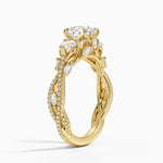 Luxe Secret Garden Three Stone Diamond Ring (1 ct. tw.) Yellow Gold 18k Round Engagement Ring