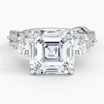 Luxe Secret Garden Three Stone Diamond Ring (1 ct. tw.) Platinum Asscher Engagement Ring