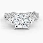 Luxe Secret Garden Three Stone Diamond Ring (1 ct. tw.) Platinum Princess Engagement Ring