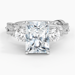 Luxe Secret Garden Three Stone Diamond Ring (1 ct. tw.) Platinum Radiant Engagement Ring