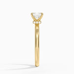 Secret Halo 2mm Diamond Ring Yellow Gold 18k Asscher Engagement Ring