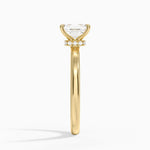 Secret Halo 2mm Diamond Ring Yellow Gold 18k Emerald Engagement Ring