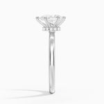 Secret Halo 2mm Diamond Ring Platinum Pear Engagement Ring